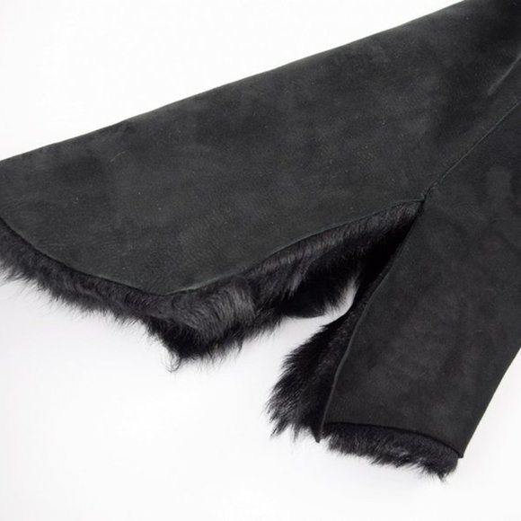 Designer Christina Perrin Black Shearling Jacket - Picture 10 of 10